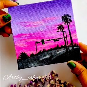 Hand painted reference of street stop